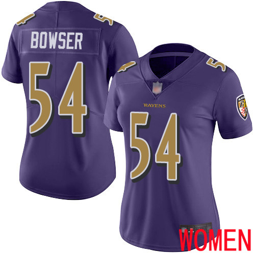 Baltimore Ravens Limited Purple Women Tyus Bowser Jersey NFL Football #54 Rush Vapor Untouchable
